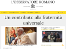 Un contributo alla fraternità universale - l'Osservatore Romano